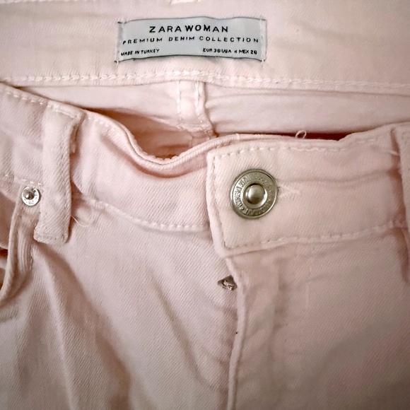 Zara Women Premium Denim Pink Jeans US Size 4 - Picture 4 of 4